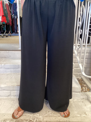 AIR FLOW WIDE LEG PANT - BLACK