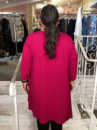 LONG ASYM TUNIC - MAGENTA