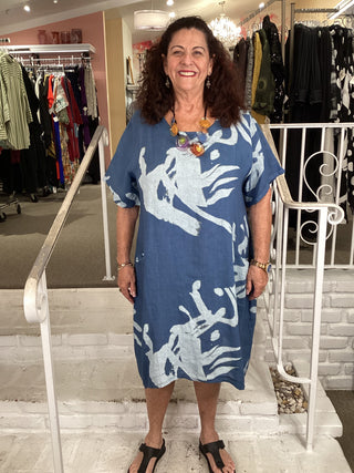 TURTLE DRESS - BLUE