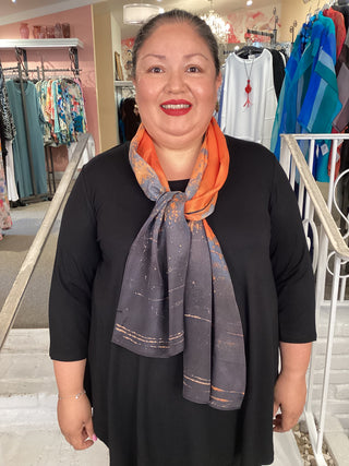 Silk Scarf - Sienna Skies