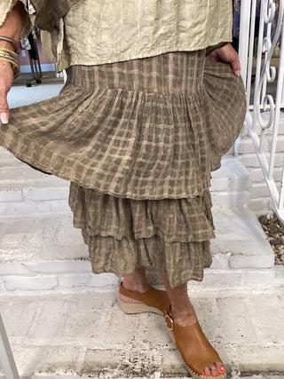 BB1517 Layered Skirt - Taupe