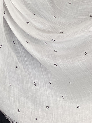 MUSICAL NOTES CLOUD SCARF