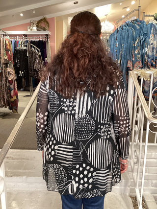 black and white jacket
