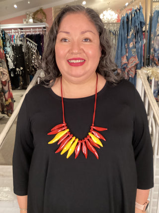 4 RED CHILI NECKLACE