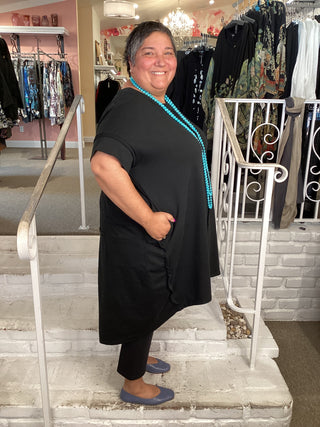 LONG TUNIC - BLACK