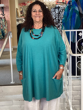COTTON 2 PKT TUNIC - RIVIERA