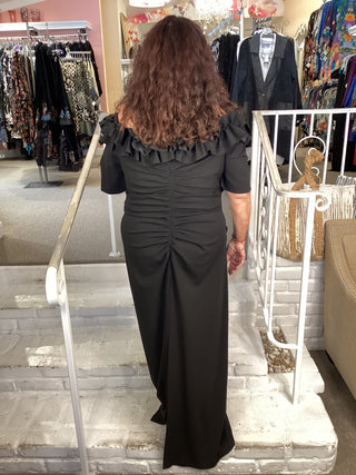 OFF SHOULDER RUFFEL DRESS