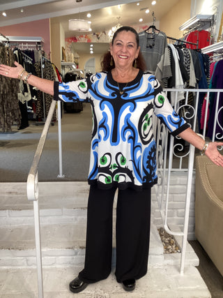 BANDED TUNIC - BLACK SURI