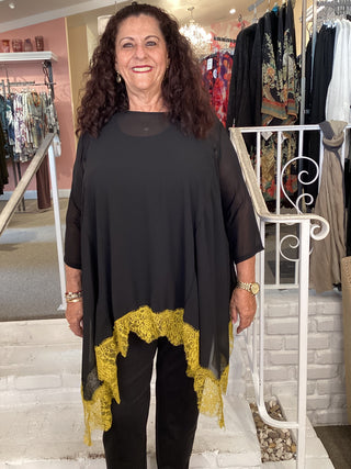 ET343O ORNATE CHIFFON TUNIC