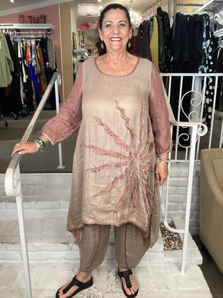 GAUZE STAR TUNIC - C/L MAUVE