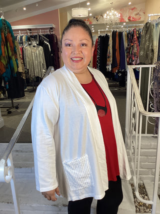KIMONO JKT PATCH PKT - WHITE