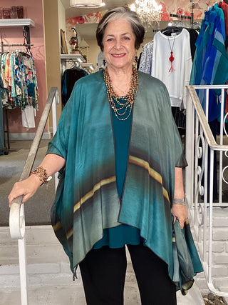Silk Long Kimono - Eventide