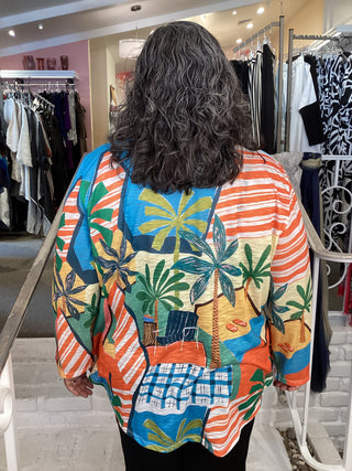 3/4 ROUND HEM TOP - SIESTA