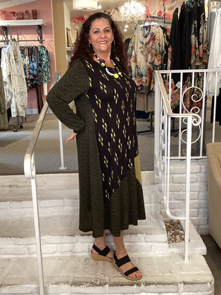 DILLION DRESS - LENTIL MIX
