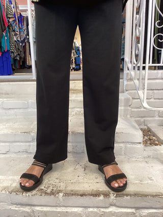 SLIM ANKLE POCKET PANT-JET BLK
