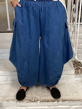 FLAP PANT - DENIM