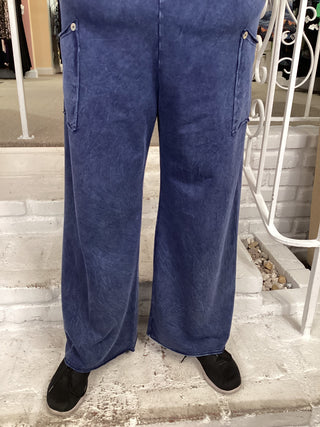 PATCH POCKET BUTTON PANT-DENIM