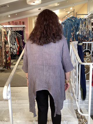TUNIC - GREY CRINKLE