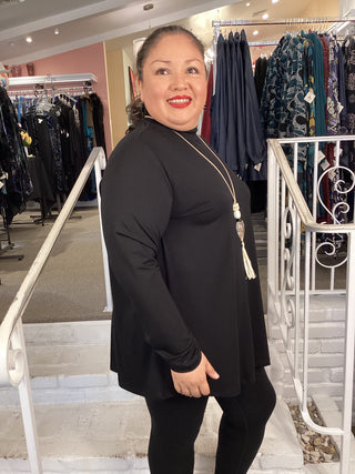 TONYA MOCK TOP - BLACK