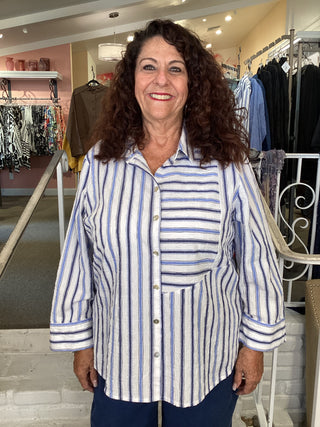 MONTAUK STRIPE SHIRT - SKY