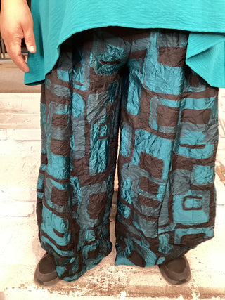 CRINKLE PUNTO PANT - JADE