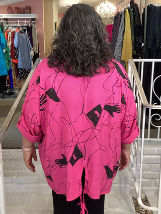 ABSTRACT HAND JKT/TUNIC- FUCHS