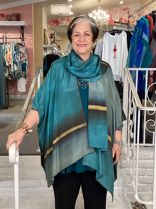 Silk Long Kimono - Eventide