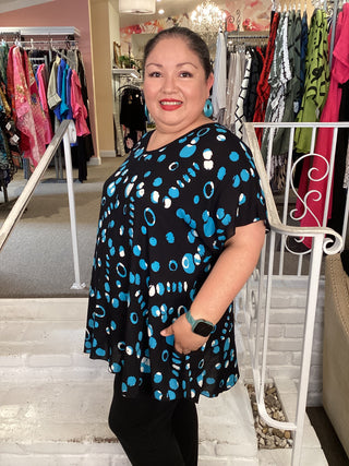 KIANA CAP SLEEVE -ECLIPSE BLUE