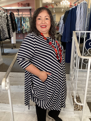 CHEVRON STRIPE DRESS