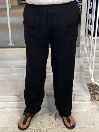 LINEN PANT - BLACK
