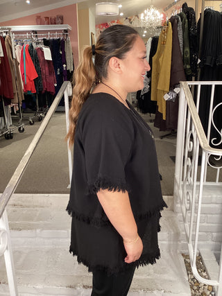 TRUFFLE TIER TOP - BLACK