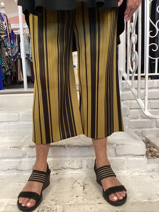 TURN STRIPE PANT - MUSTARD