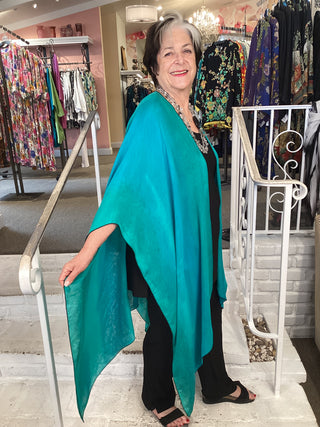 RUANA - GORGETTE SEAFOAM