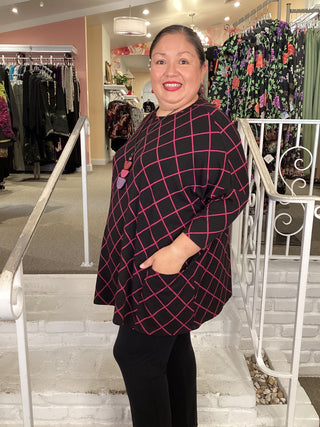 DIAMOND TUNIC - RHUBARB
