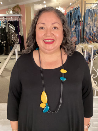 15 JADE/YELLOW NECKLACE