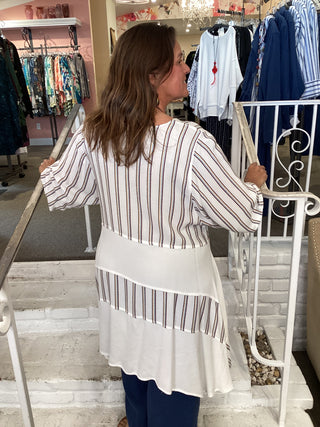 Yoga Mix Tunic - Linen White Combo