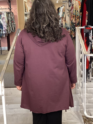 LASER HOODIE PULLOVER-BORDEAUX