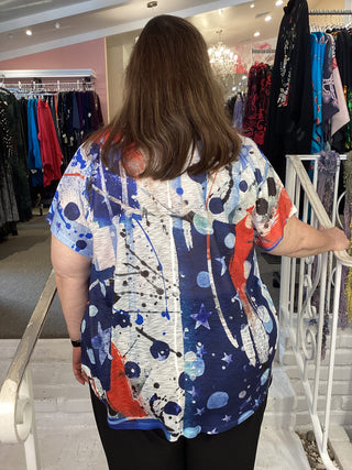 CAP V-NECK TOP - AMERICANA