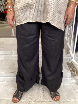 LINEN PANT - BLACK