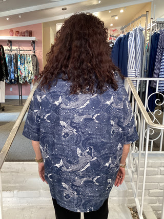 LINEN KOI TOP