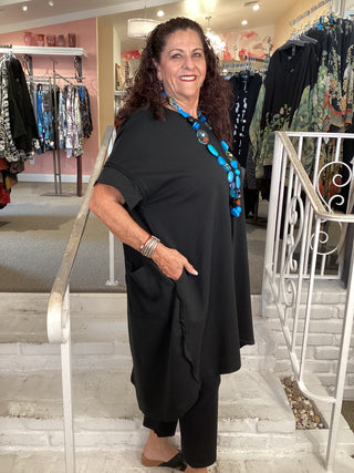 LONG TUNIC - BLACK