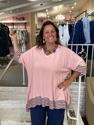 V DOLMAN TRIM - POWDER PINK