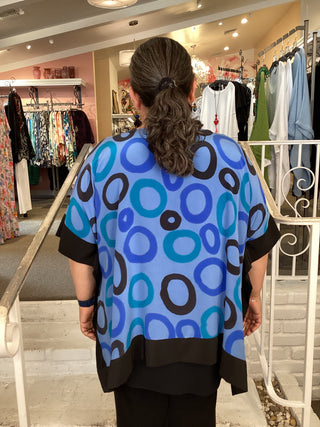 KC10 Elia Crepe Tunic - Blue Circles