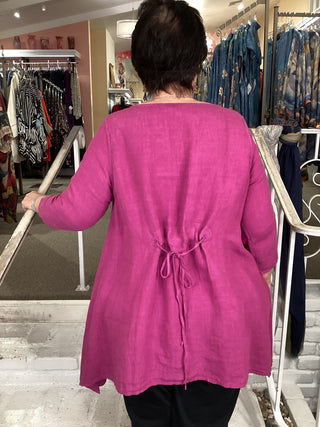 ASYMETRIC POCKET TOP - VIOLET