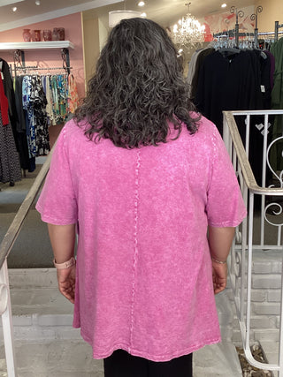 ASYMMETRIC TUNIC - MAGENTA