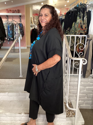 LONG TUNIC - BLACK