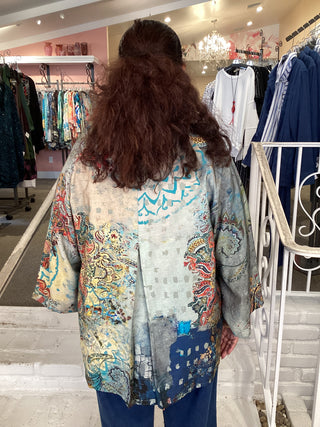 V NECK JACKET/BLOUSE - MANDALA