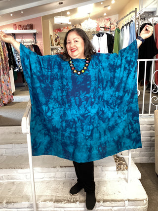 WHISPER TUNIC - WASH PEACOCK