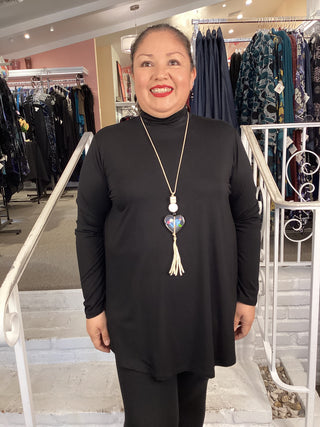 TONYA MOCK TOP - BLACK