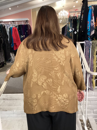 #17 3/4 MANDARIN BLOUSE - BRONZE
